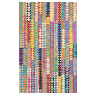 COMPANYC Vintage Quilt Handmade Jute/Sisal Red/Blue/Yellow Rug