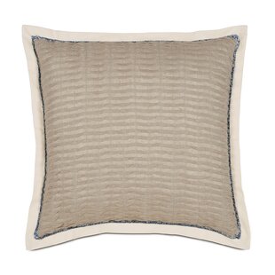 EASTERN ACCENTS Emory Yearling Flax 100% Linen Throw Pillow Cover & Insert