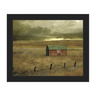 CLICK WALL ART Old Barn Framed On Canvas Print