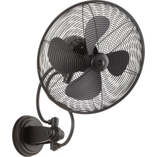 WILLISTON FORGE Eschol 22" Oscillating Wall Mounted Fan