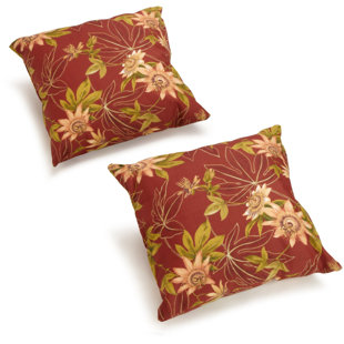 BLAZING NEEDLES Reversible Throw Pillow (Set of 2)