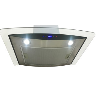 WINFLO 36" 475 CFM Convertible Wall Mount Range Hood in Stainless Steel
