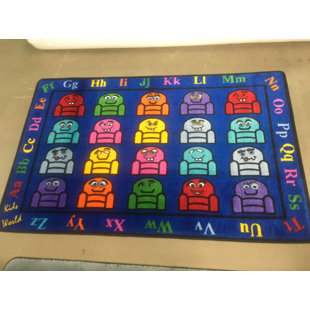 KIDS WORLD CARPETS Performance Blue/Red/Green Rug