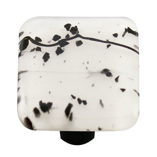 AQUILA ART GLASS Oversized Mardi Gras 1.5" Length Square Knob