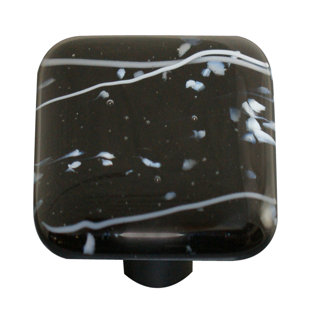 AQUILA ART GLASS Mardi Gras 1.5" Length Square Knob