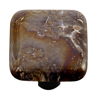 AQUILA ART GLASS Metallic 1.5" L Square Knob