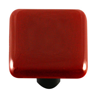 AQUILA ART GLASS Solids 1 1/2" Length Square Knob