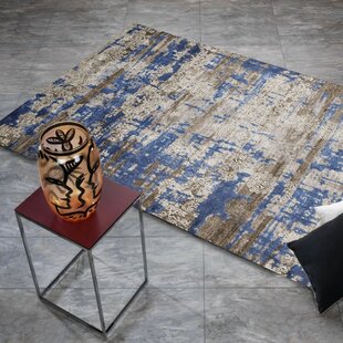 WILLISTON FORGE Hand-Knotted Grey and blue Rug