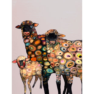 GREENBOX ART 'Sheep' - Wrapped Canvas Print