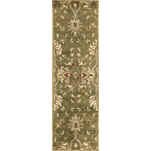 ALCOTT HILL® Gonsalves Handmade Hand Tufted Wool Green Rug