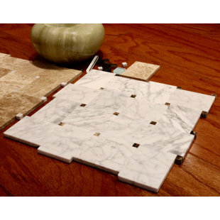 MIRRELLA Carrera Marble Pinwheel Mosaic Wall & Floor Tile