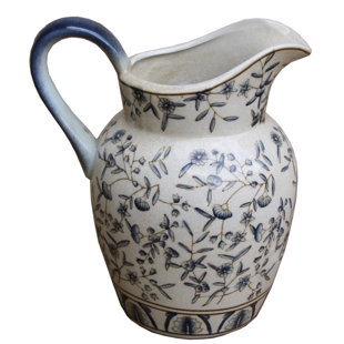 ALWYN HOME Leaf Crackle Glazed Ceramic 1.5 oz. Jug
