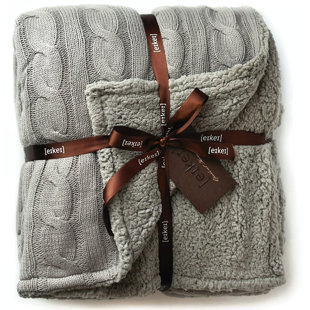 SWEETY PIE INC Cable Knit Throw Blanket