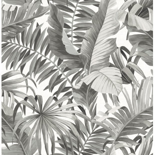 BEACHCREST HOME Miranda Palm Leaf 10m x 52cm Wallpaper Roll