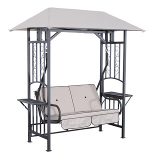 FREEPORT PARK 2 Person Porch Swing with Canopy