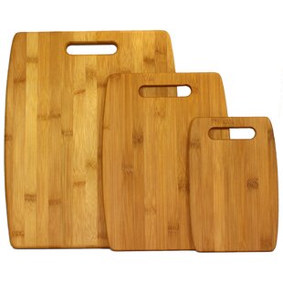 Oceanstar Design 3 Piece Bamboo Cutting Board Set