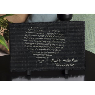 SASSY SQUIRREL INK Song Lyrics Heart Decorative Plaque