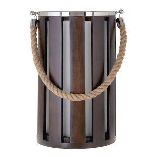 LONGSHORE TIDES Glass/Wooden/Rope Hurricane