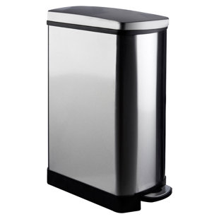 CASTLETON HOME Metal Step On Kitchen Trash Can - 35L