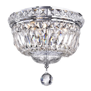 HOUSE OF HAMPTON® Jadyn 3 - Light 9.7" Unique Glam Flush Mount Light