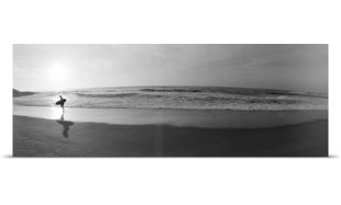 GREAT BIG CANVAS 'Surfer in San Diego' by Panoramic Photographic Print