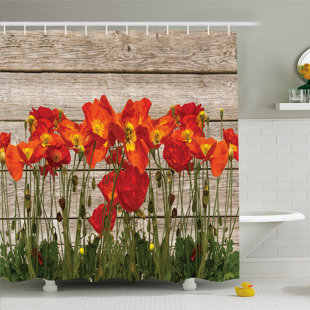 EAST URBAN HOME Shower Curtain with Hooks Included