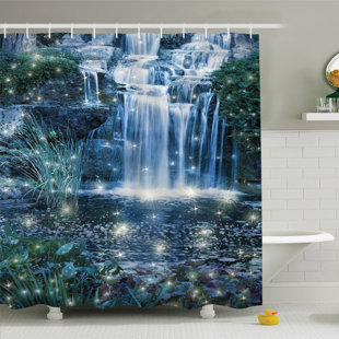 EAST URBAN HOME Shower Curtain with Hooks Included