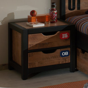 VIPACK Simone 2 Drawer Nightstand