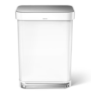 SIMPLEHUMAN Rectangular Pedal 55L Step-On Steel Bin with Liner Pocket