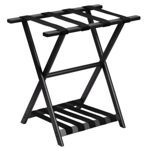 GATE HOUSE FURNITURE Folding Wood Luggage Rack