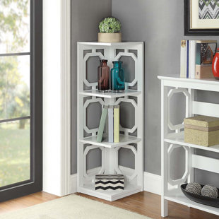 HIGHLAND DUNES Rumbell Corner Bookcase