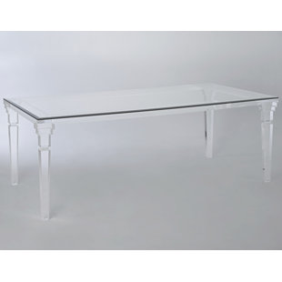 MUNIZ Glass Top Dining Table