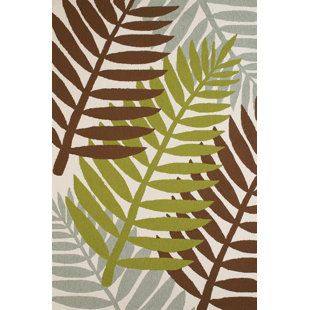 PANAMA JACK HOME COLLECTION Sunbelt Floral Looped/Hooked Jute/Sisal Lime/Brown Area Rug