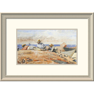 VAULT W ARTWORK " Three Boys On The Shore " by Winslow Homer