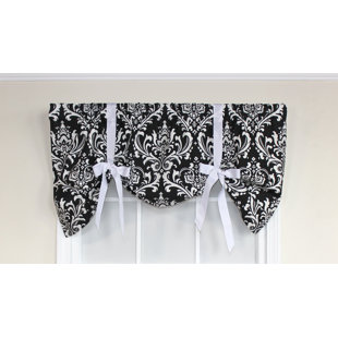 RLF HOME Ozbourne Damask Cotton Blend Tie-Up Window Valance