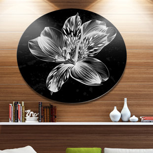 DESIGN ART " Beautiful Monochrome Alstroemeria Flower "