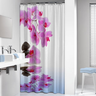 SEALSKIN Orchid Floral Shower Curtain
