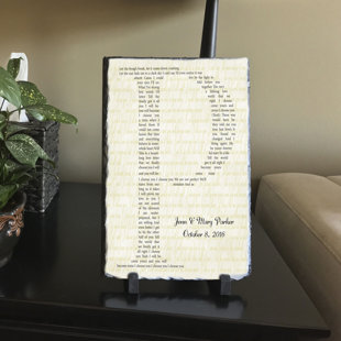 SASSY SQUIRREL INK Initialed Lyrics Decorative Plaque