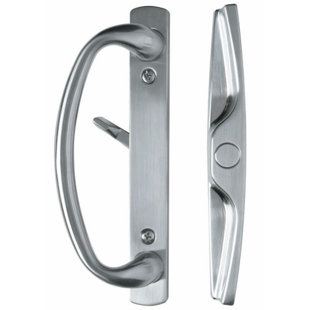 ROCKWELL SECURITY Euro-Charlotte Privacy Sliding Door Handle (Mortise Lock Not Included)