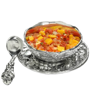 Arthur Court Designs Grape Aluminum Condiment Server