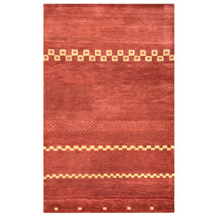 MILLWOOD PINES Clitherall Handmade Wool Rust Red/Khaki/Beige Rug
