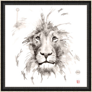 ASHTON WALL DÉCOR LLC Lion Framed On Paper Print