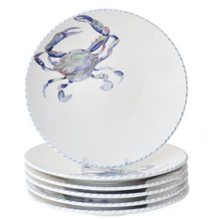 ABBIAMO TUTTO Crab 8" Dessert Plate (Set of 6)