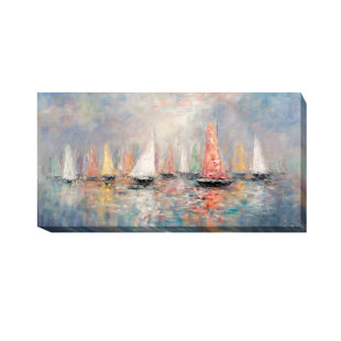 ARTISTIC HOME GALLERY Colored Sails On Canvas by John Young Print