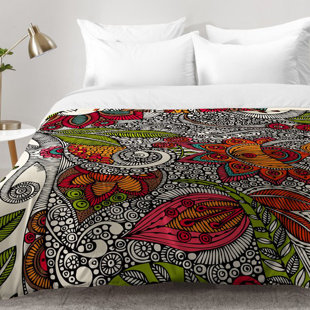 EAST URBAN HOME Flowers Microfiber Comforter Set (Set of 2)