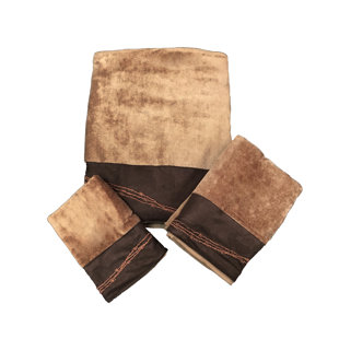 LOON PEAK® Galyean Cotton Embroidered Barbwire Print Western Rustic Style 3 Piece Towel Set