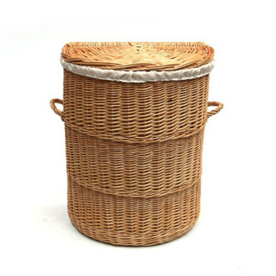 AUGUST GROVE Wood Laundry Bin with Handles