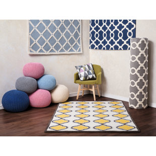 MACK + MILO Arne 50cm Wide Round Solid Colour Pouffe Ottoman