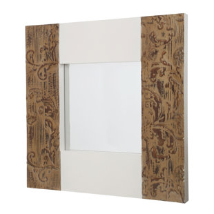 ASTORIA GRAND Fang Wood Flat Wall Mirror
