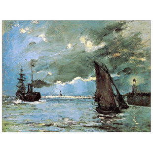 LONGSHORE TIDES Claude Monet - Wrapped Canvas Painting